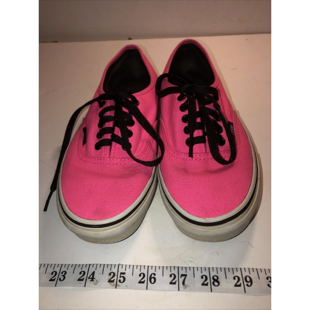 Vans Hot Pink Skateboard Sneakers Mens Size 7.5 Womens Size 9 Shoes White Black